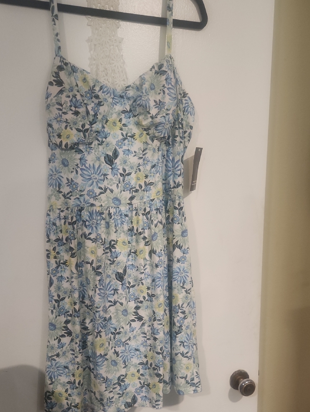 No Boundaries Blue Floral Mini Dress